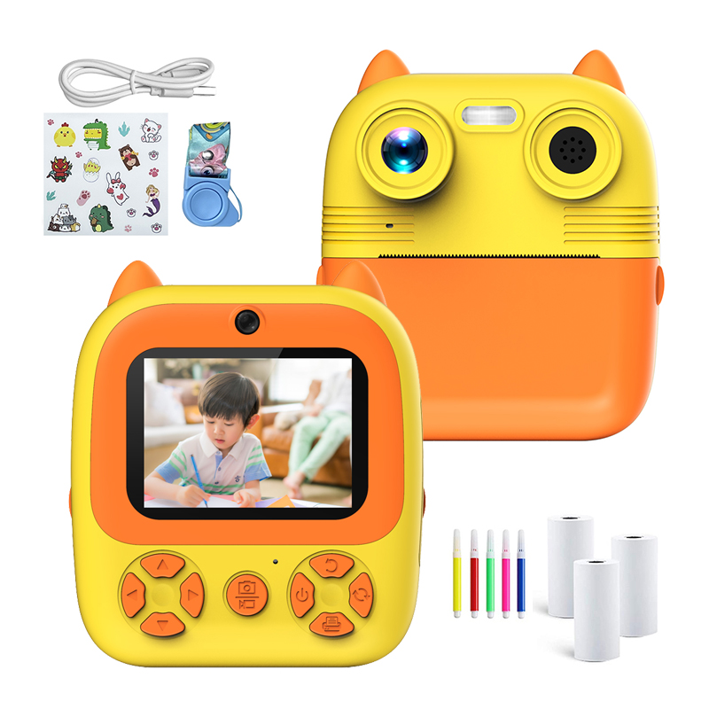 1080P HD 2.8 Inch Screen Kids Cat Instant Print Camera Children Mini Thermal Printer Baby Toys and Gifts Digital Video Camera - Image 3