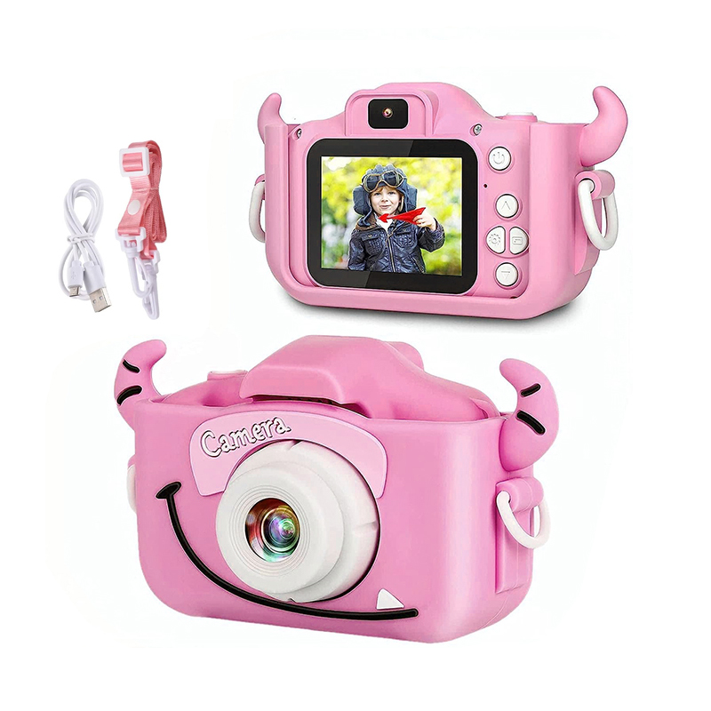 Small Cute Kids Digital Camcorder 1080P 4800W Video Toys Toddler Cow Child Camera for Christmas Birthday Gifts - Image 2
