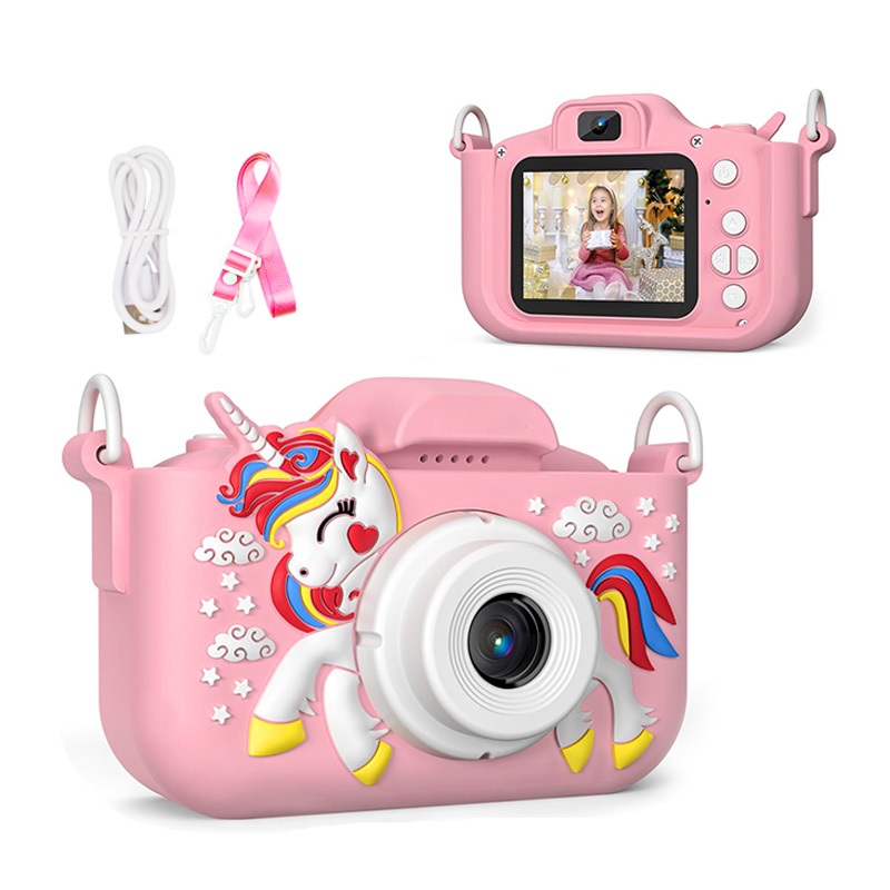 Hiclick Toys Unicorn Kids Camera Toys for Children 3 to 6 HD Video Dual Lens Selfie Camera Great Christmas Birthday Gift for Boy Girls - Image 2