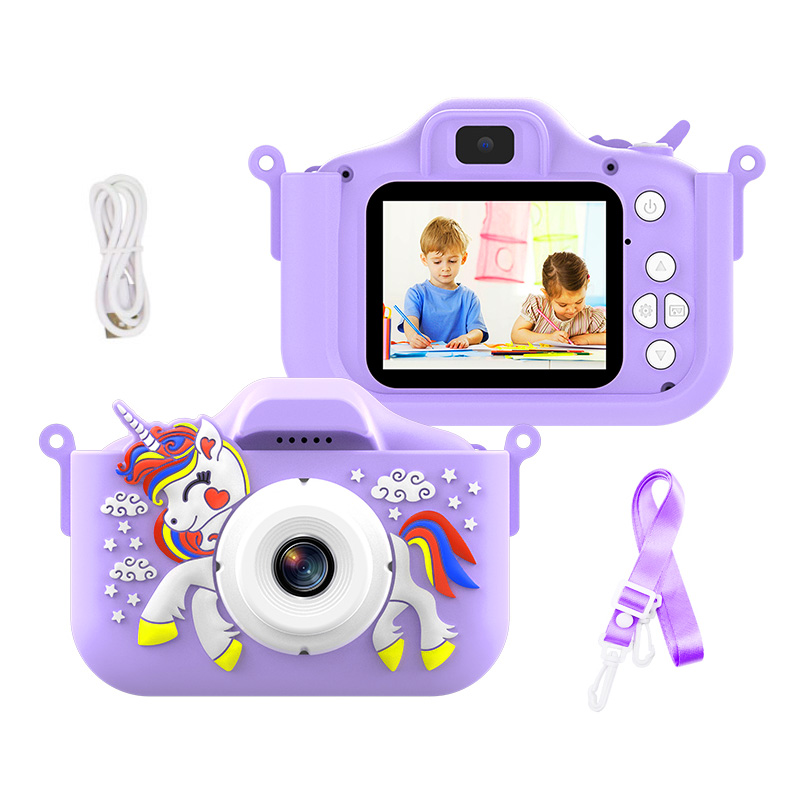 Hiclick Toys Unicorn Kids Camera Toys for Children 3 to 6 HD Video Dual Lens Selfie Camera Great Christmas Birthday Gift for Boy Girls - Image 3