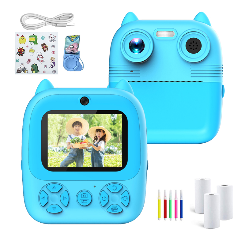 1080P HD 2.8 Inch Screen Kids Cat Instant Print Camera Children Mini Thermal Printer Baby Toys and Gifts Digital Video Camera - Image 2