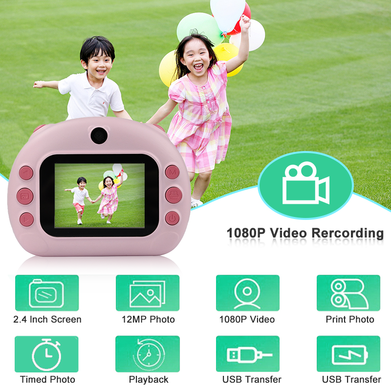 New Educational Toy Smart Children's Camera Photo Thermal Print Camera Hd Digital Video Camera Birthday Gift - Image 2